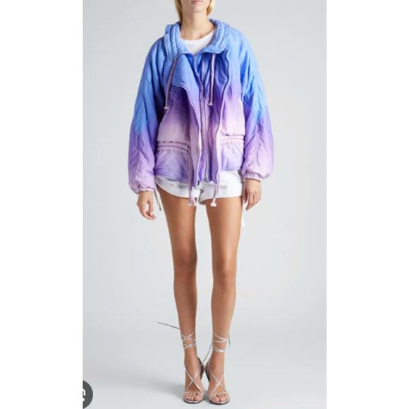Isabel Marant Jackets & Blazers - $1280 Isabel Marant Women's 42 US 10 Blue Veste Kalastd Ombre Zip Tassel Collar